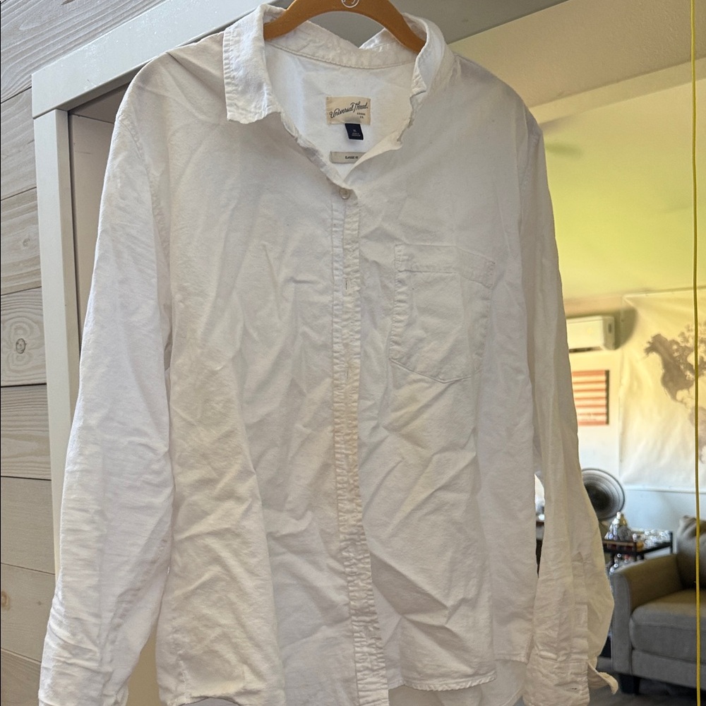 Banana Republic White Lightweight Shirt Jacket